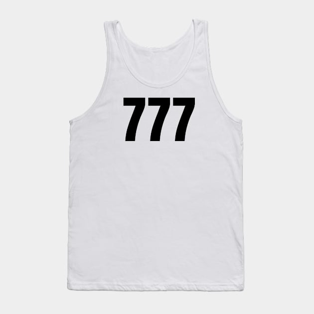 777 Tank Top by Jitesh Kundra